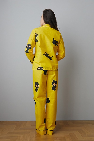 Пижамный костюм из хлопка с брюками Black Cat HL0010-89-69 фото