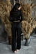 Пижамный шелковый костюм с брюками Total Black SH0009-18-69 фото 3