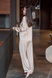Піжамний шовковий костюм з брюками Beige Peach SH0009-01-69 фото 3