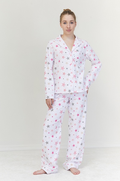 Пижамный костюм из фланели с брюками Rose Galaxy FL0057-25-69 фото