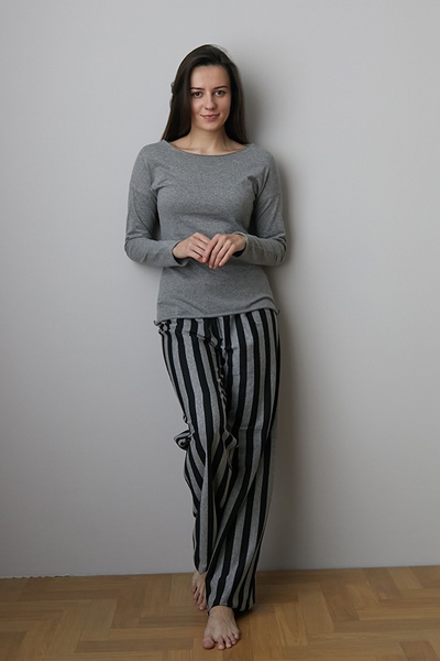Knitted set with trousers Coffee Black