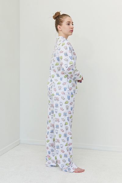 Пижамный костюм из фланели с брюками Dinoworld FL0057-20-69 фото