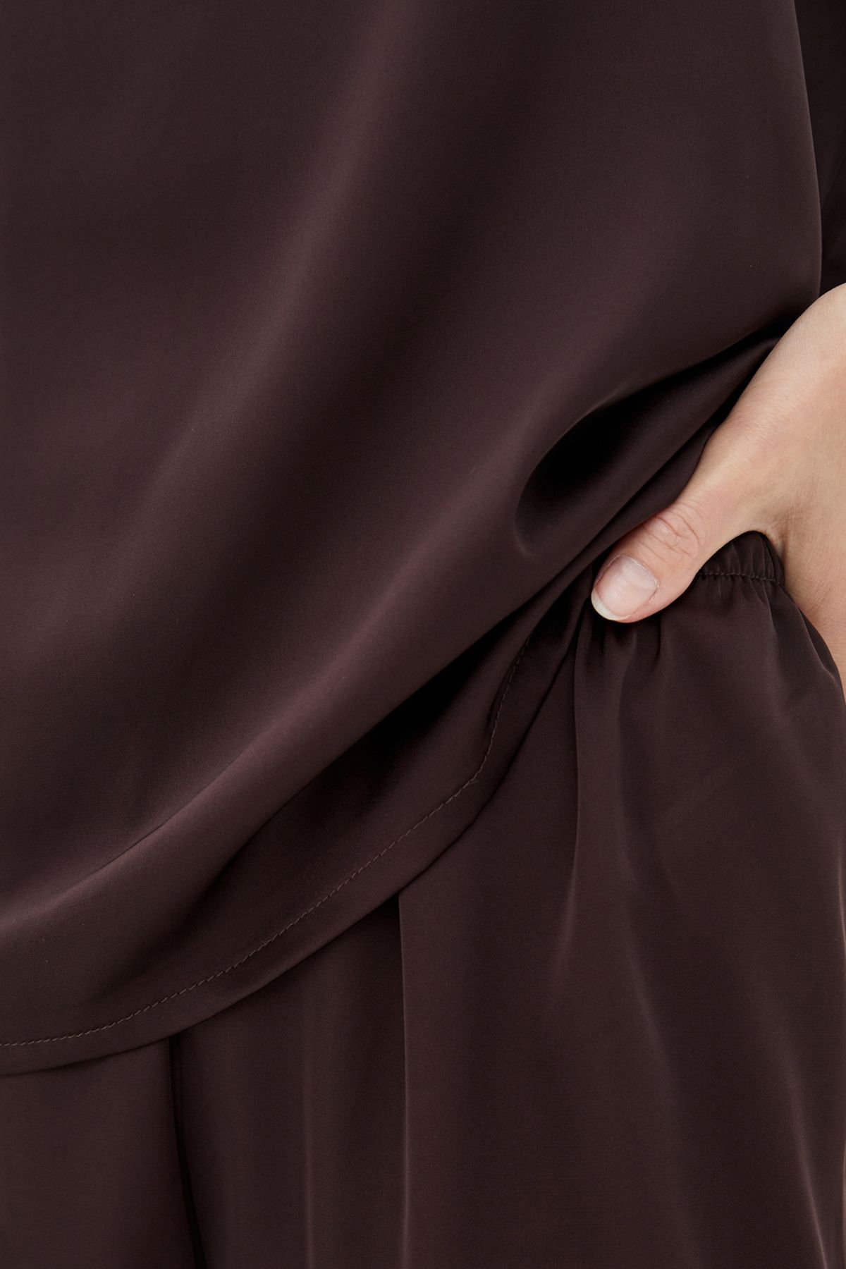 Комплект шовковий з шортами Chocolate (XL) SH0011-08-78 фото