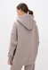 Hoodie knitted with a hood on fleece Mokachino