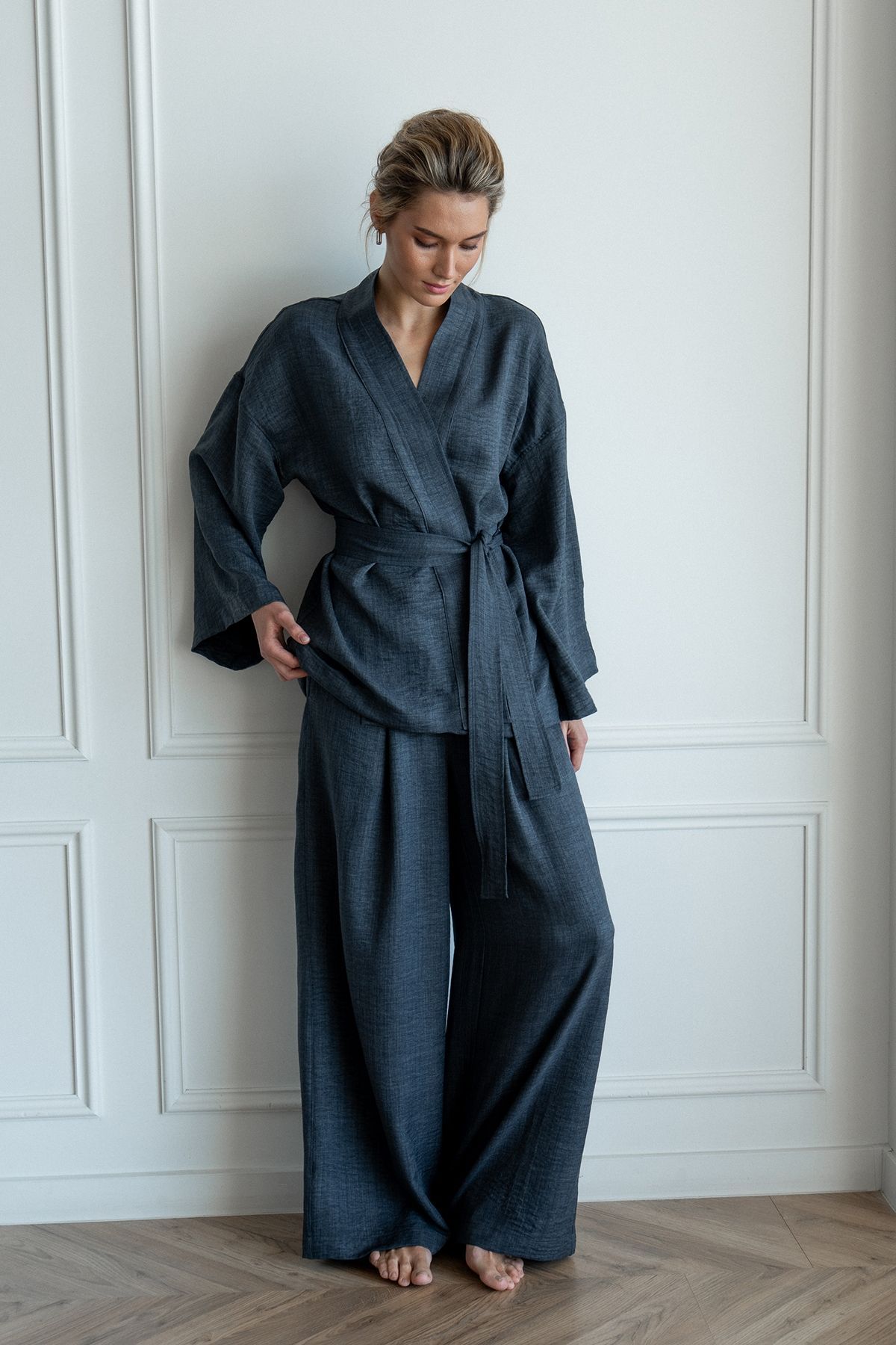 Darted linen trousers Grace