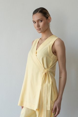 Linen crossover longline to Sunshine