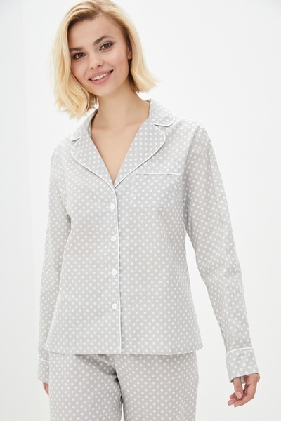 Cotton pajamas with trousers Grey Flakes