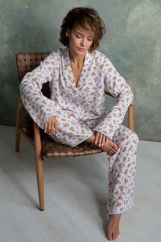 Pajama suit with trousers with lace Beauty