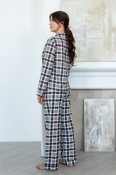 Flannel pajamas with trousers Kakao