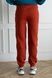 Knitted trousers with fleece Brick