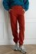 Knitted trousers with fleece Brick