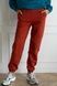 Knitted trousers with fleece Brick