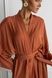Silk and cotton dressing gown Terracotta