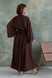 Silk and cotton dressing gown Chocolate