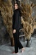 Silk pajama suit with trousers Total Black