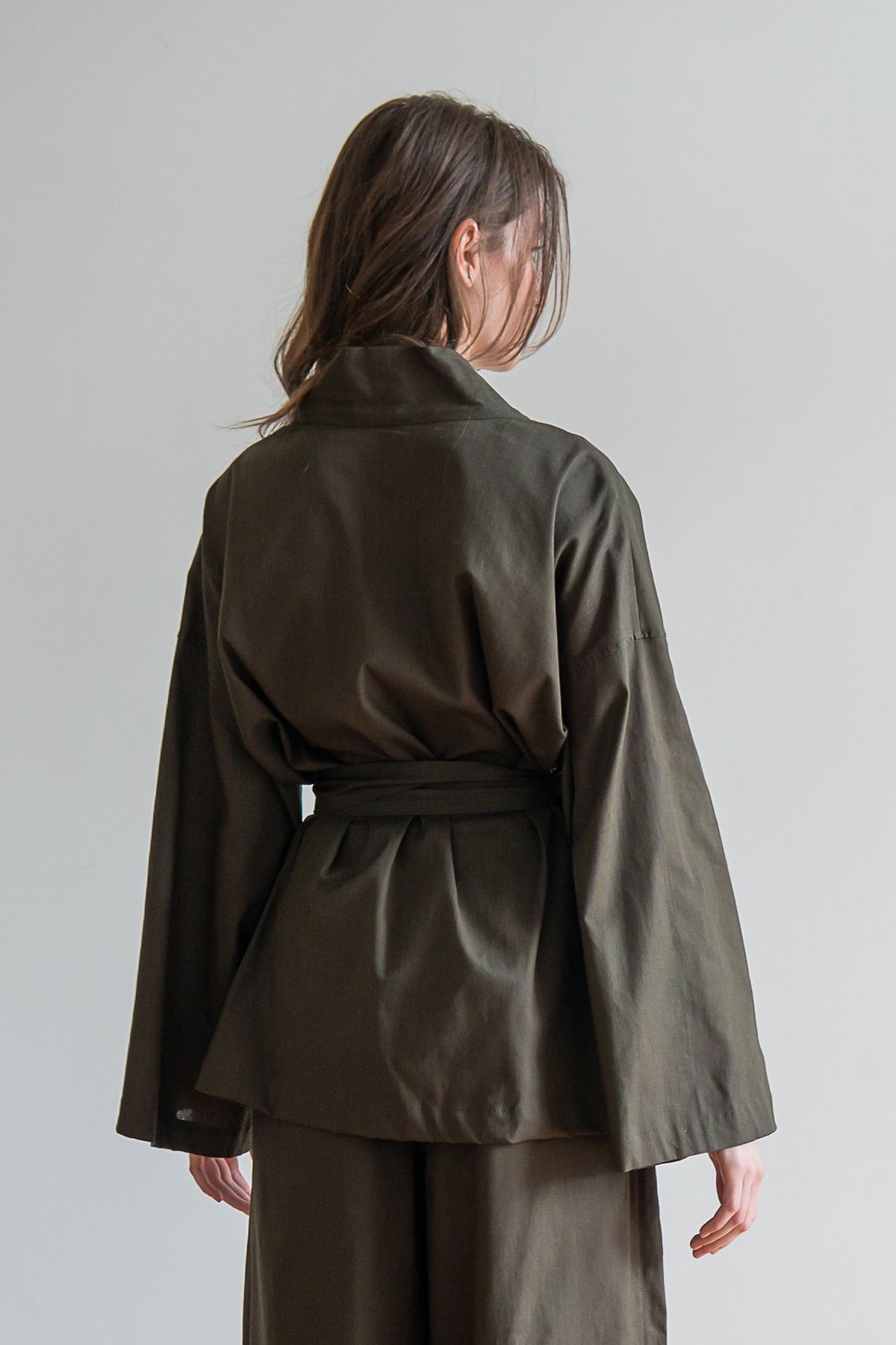 Кімоно - сорочка зі льону Military (M/L) LN0071-15-60 фото