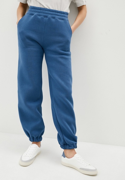 Knitted trousers with fleece Teal