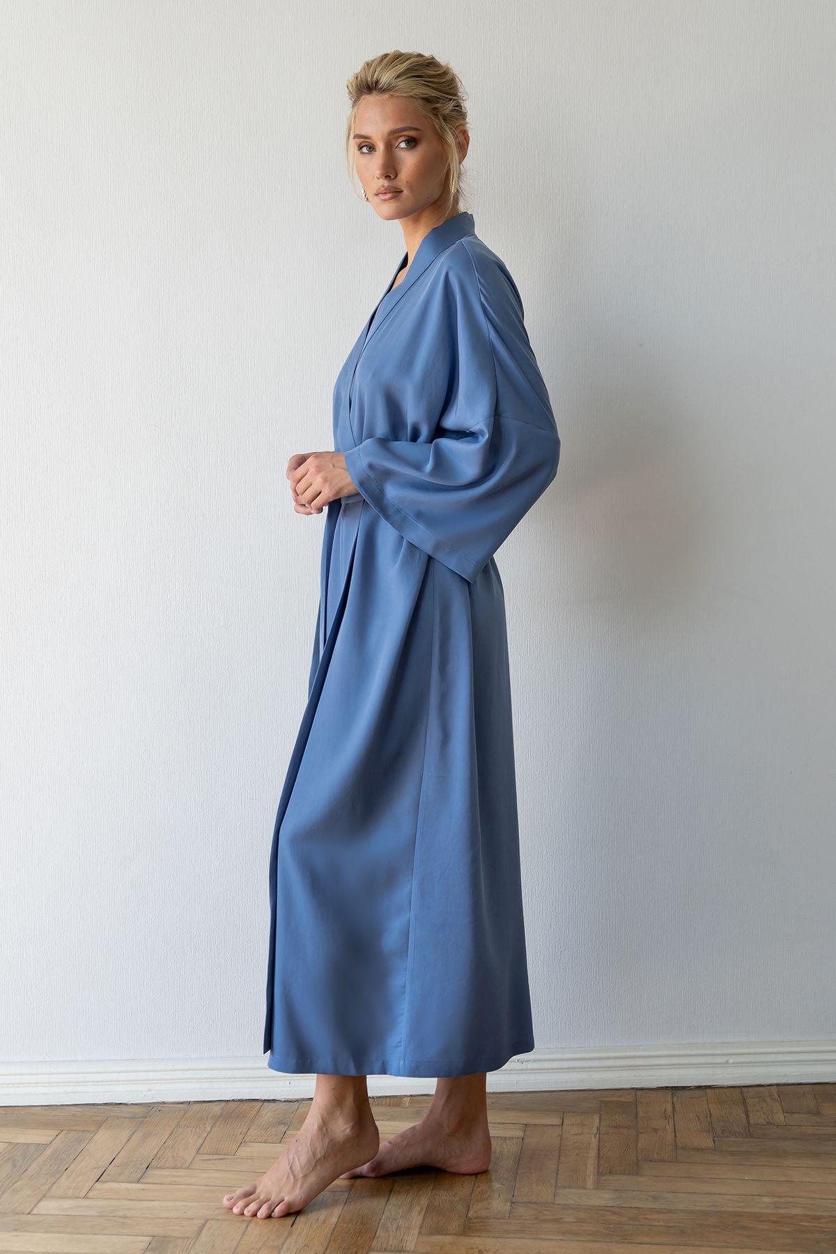 Silk and cotton dressing gown Hortensia