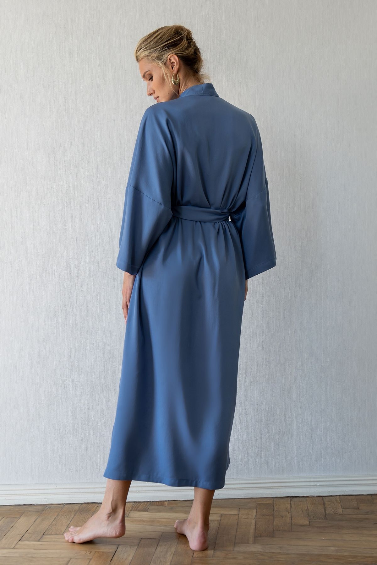 Silk and cotton dressing gown Hortensia
