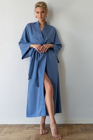 Silk and cotton dressing gown Hortensia