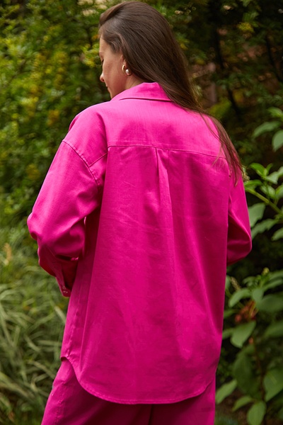Рубашка с длинным рукавом из 100% льна Raspberries (XS/S) LN0058-87-60 фото