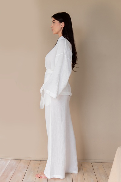 Pajama suit - kimono with trousers Ivory