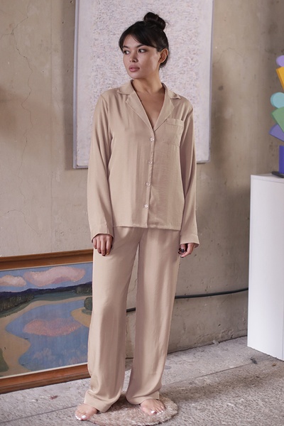 Silk/cotton pajama suit with trousers Lotos