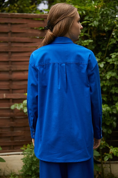 Сорочка з довгим рукавом зі 100% льону Electric LN0058-13-60 фото