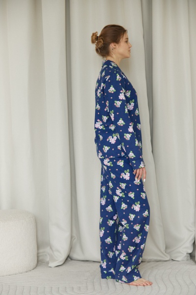 Flannel pajamas with trousers Inflorescence