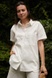 Рубашка с коротким рукавом из 100% льна Cream LN0059-09-50 фото 1