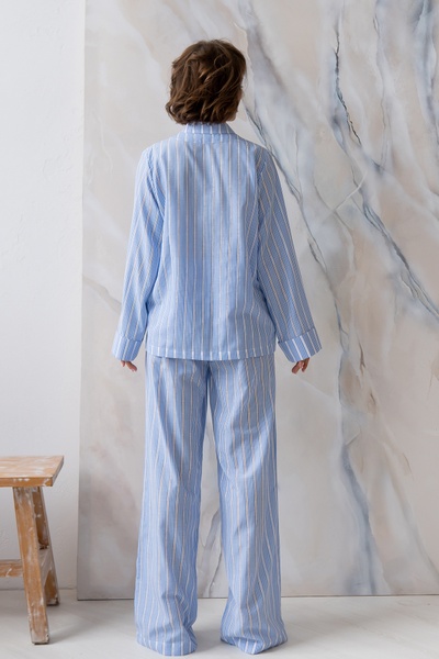 Cotton pajamas with trousers Lace Strip