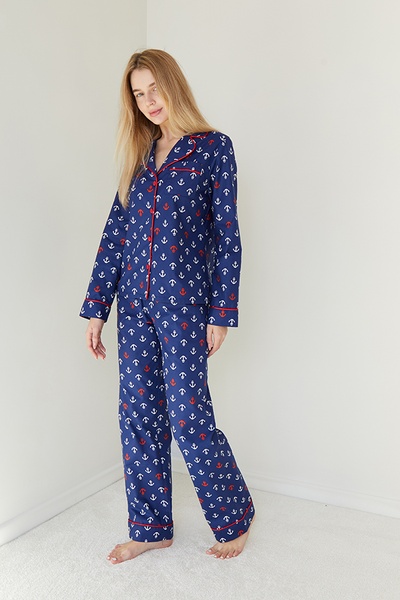 Cotton pajamas with trousers Maritime