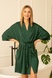Silk dressing gown Emerald