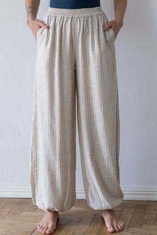 Linen bloomer trousers Band