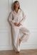 Cotton pajamas with lace Love is