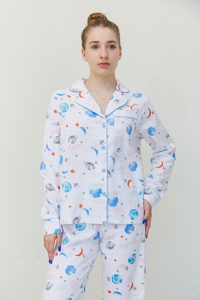 Flannel pajamas with trousers Space
