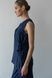 Linen crossover longline top Denim