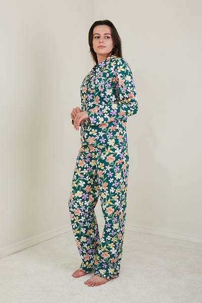 Піжамний бавовняний костюм з брюками Florance HL0057-63-69 фото