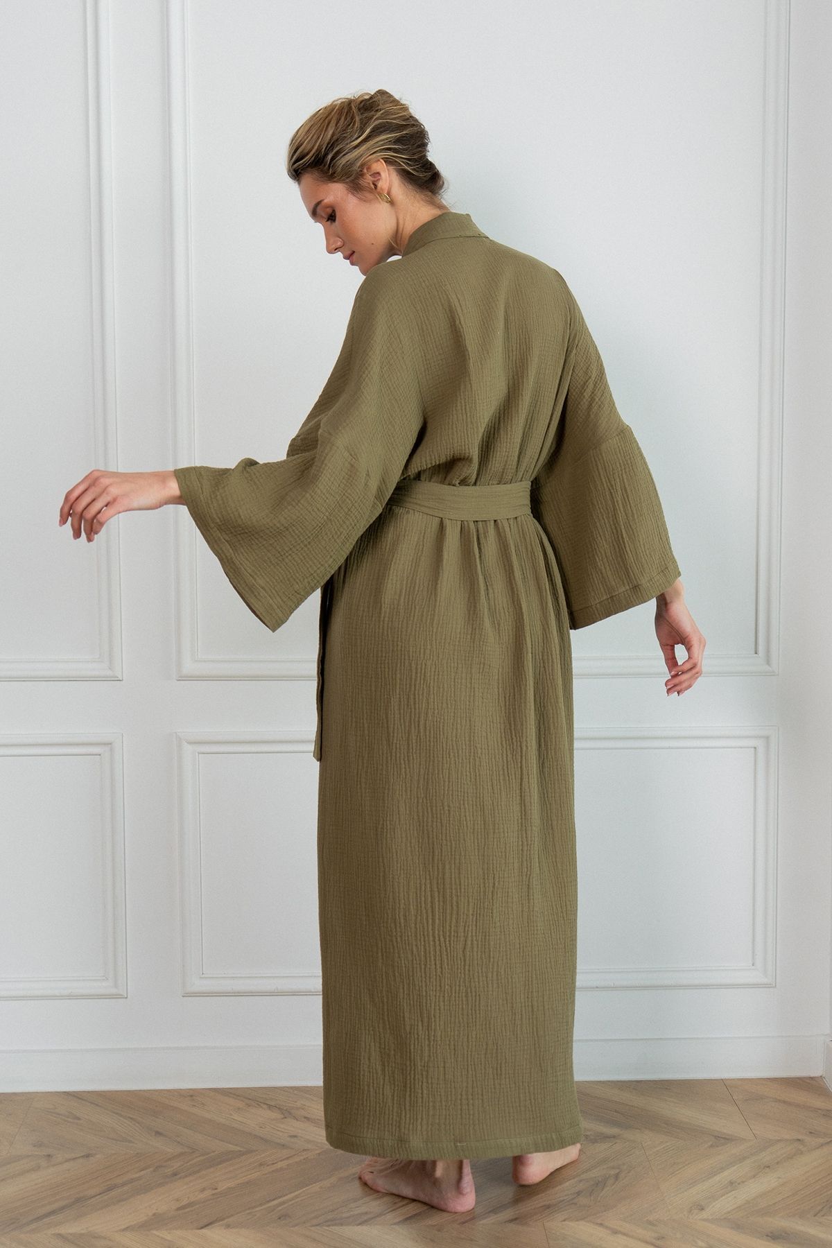 Muslin dressing gown Moss