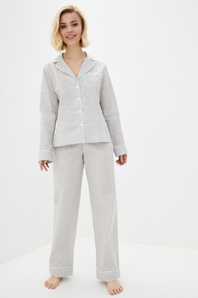 Піжамний бавовняний костюм з брюками Grey Flakes HL0010-56-69 фото