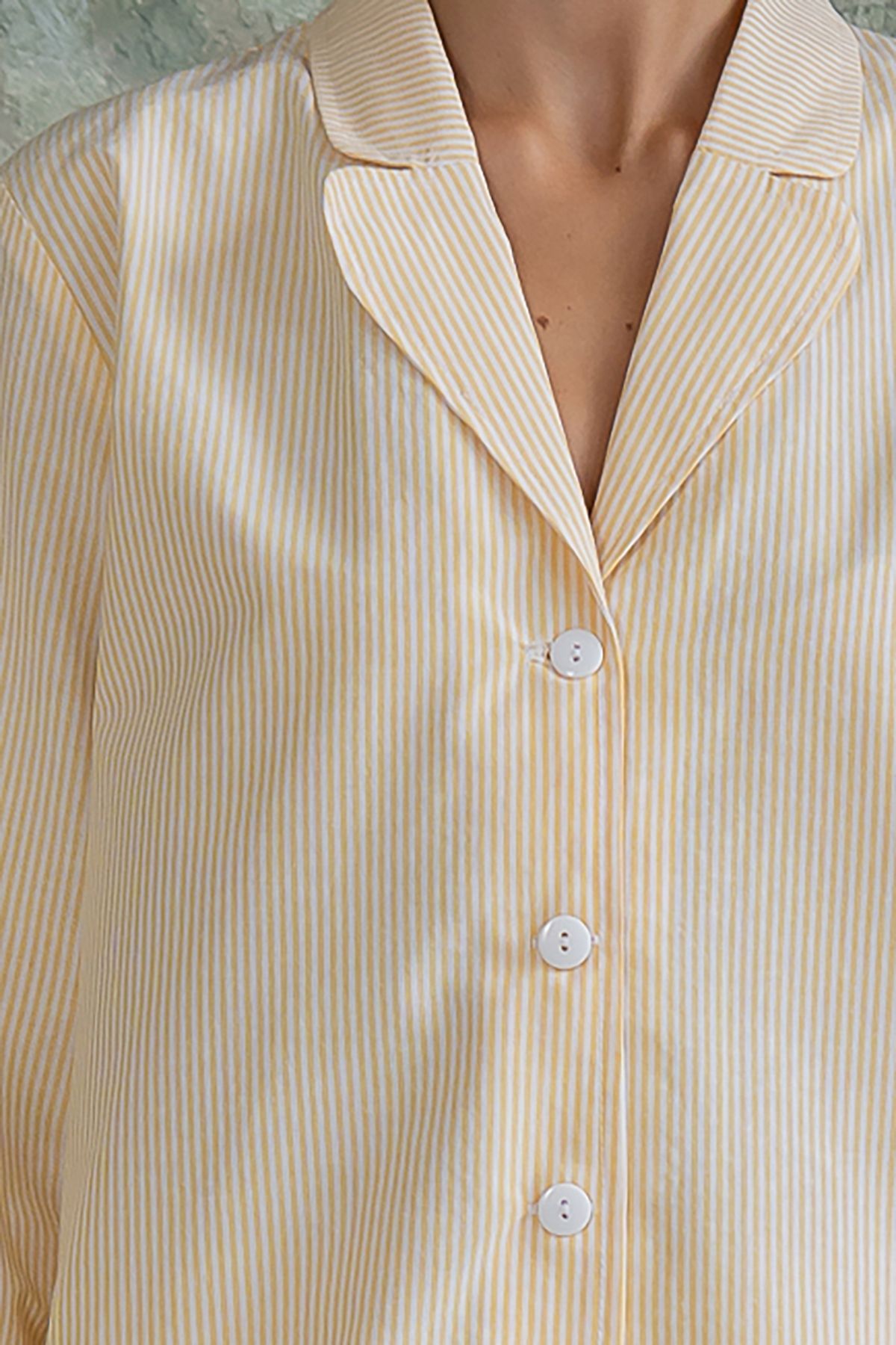 Піжамний бавовняний костюм з брюками Yellow Strip (XL/XXL) HL0073-33-69 фото