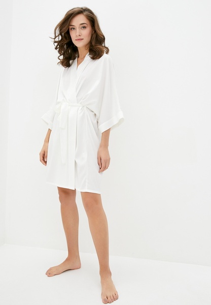 Silk dressing gown Cream