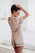 Silk pajama suit with shorts Cappuccino