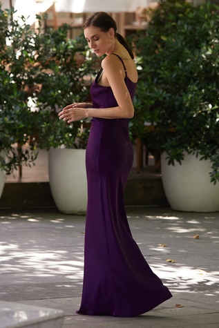 Silk dress - combination Violet